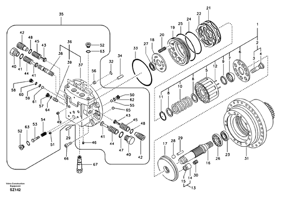 EC240LC FINAL DRIVE SA7117-34001 7117-34001 FOR TRAVEL MOTOR EXCAVATOR
